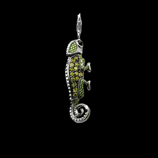 Pirate Green Lizard Chameleon Pendant