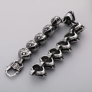 Domineering Snake Head Link Chain Bracelet