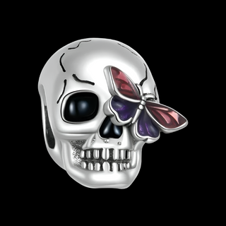 Vintage Diablo Skull with Butterfly Charm