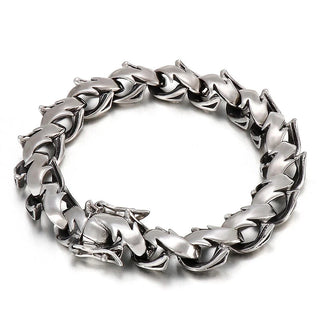 Polished Unique Link Chunky Chain Bracelet