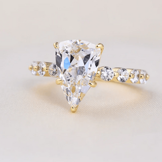 Trillion Cut 2.5ct Created Diamond Engagement Ring
