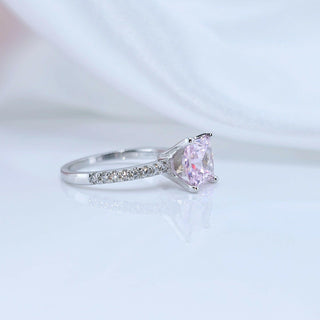 1.50 ct Pink Princess-cut Diamond Engagement Ring