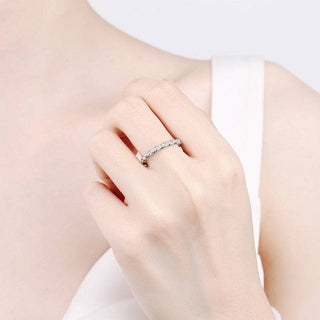 0.056 ct Diamond Twisted Eternity Stackable Wedding Band Evani Naomi Jewelry