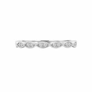 0.08 ct Diamond Half Eternity Art Deco Ring Band-Evani Naomi Jewelry