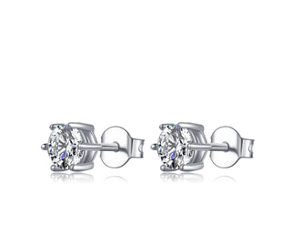 0.5 ct 6-Prong Round Moissanite Stud Earrings-Evani Naomi Jewelry