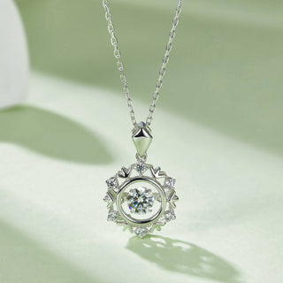 0.5 ct Moissanite Diamond Snowflake Necklace-Evani Naomi Jewelry