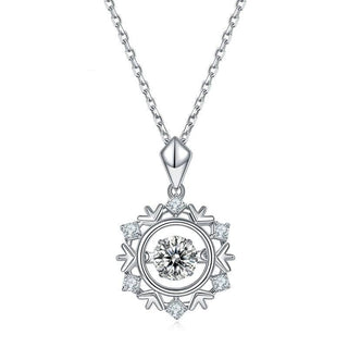 0.5 ct Moissanite Diamond Snowflake Necklace-Evani Naomi Jewelry