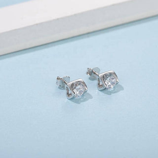 0.5 ct Round 5.0mm Moissanite Diamond Stud Earrings-Evani Naomi Jewelry