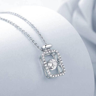 0.5 ct Twinkle Setting 5.0mm Moissanite Necklace-Evani Naomi Jewelry