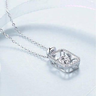 0.5 ct Twinkle Setting 5.0mm Moissanite Necklace-Evani Naomi Jewelry