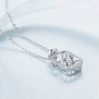 0.5 ct Twinkle Setting 5.0mm Moissanite Necklace-Evani Naomi Jewelry