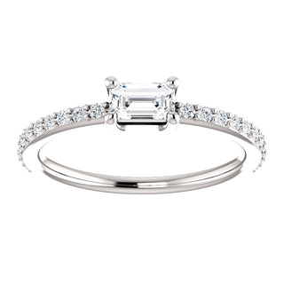 0.50 ct Emerald-cut Diamond Dainty Ring-Evani Naomi Jewelry