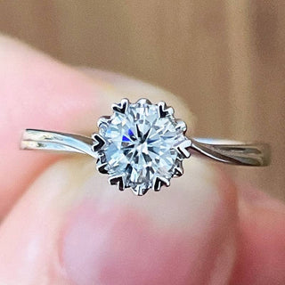 0.5ct Snowflake Moissanite Ring-Evani Naomi Jewelry