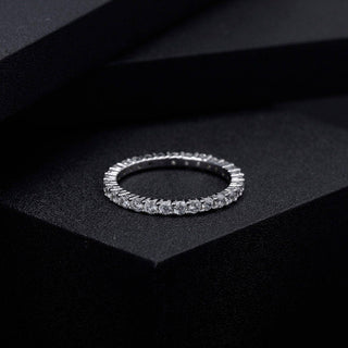 0.87 ct Diamond Full Eternity Dainty Wedding Band-Evani Naomi Jewelry