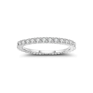 0.87 ct Diamond Full Eternity Dainty Wedding Band-Evani Naomi Jewelry