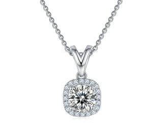 1.0 ct Moissanite Diamond Solitaire Halo Jewelry Set-Evani Naomi Jewelry