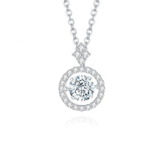 1.0 ct Moissanite Slide Pendant with Twinkle Setting Necklace-Evani Naomi Jewelry