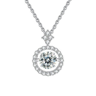 1.0 ct Moissanite Slide Pendant with Twinkle Setting Necklace-Evani Naomi Jewelry