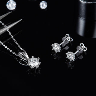 1.0 ct Round Diamond Snowflake Jewelry Set-Evani Naomi Jewelry