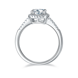 1.00 ct Diamond Square Halo Engagement Ring-Evani Naomi Jewelry