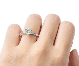 1.00 ct Diamond Vintage Wedding Ring-Evani Naomi Jewelry