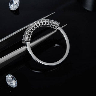 1.00 ct Emerald-cut Diamond Half Eternity Wedding Band Evani Naomi Jewelry