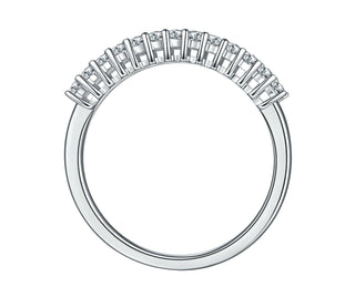 1.00 ct Emerald-cut Diamond Half Eternity Wedding Band Evani Naomi Jewelry