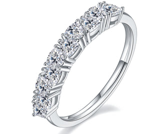1.00 ct Heart-cut Diamond Wedding Band Evani Naomi Jewelry