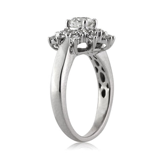 1.00 ct Round Brilliant Cut Diamond Flower Engagement Ring-Evani Naomi Jewelry