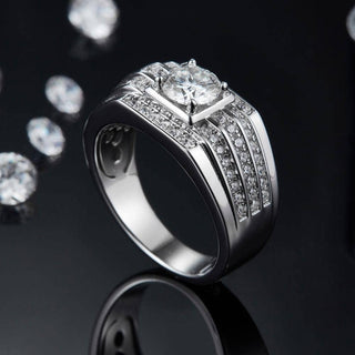1.00 ct Round Brilliant Diamond Men's Ring-Evani Naomi Jewelry