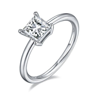 1.0 ct Princess-cut Moissanite Solitaire Engagement Ring
