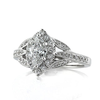 1.20 ct Marquise Cut Diamond 14k White Gold Engagement Ring-Evani Naomi Jewelry
