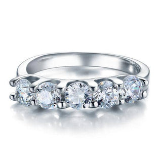 1.25 ct Five Pieces Diamond Wedding Band-Evani Naomi Jewelry