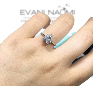 3ct Heart Cut Forever Love Diamond Engagement Ring - Evani Naomi Jewelry