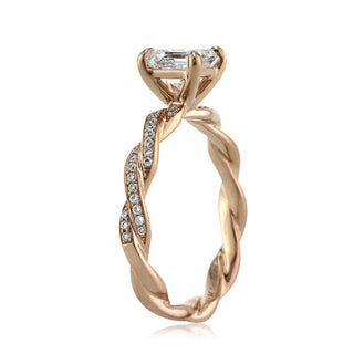 1.40 ct Princess Cut Diamond Twist Engagement Ring-Evani Naomi Jewelry