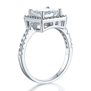 1.50 ct Princess-cut Diamond Halo Engagement Ring-Evani Naomi Jewelry