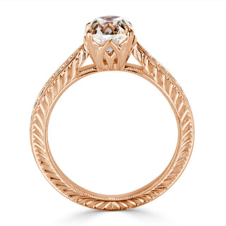 1.80 ct Old Mine Cut Diamond 14K Rose Gold Engagement Ring-Evani Naomi Jewelry