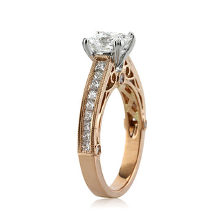 1.90 ct Princess Cut Diamond 14k Rose Gold Engagement Ring-Evani Naomi Jewelry