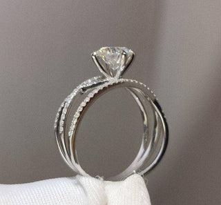 1 Carat Round Cut Moissanite Eternal Love Engagement Ring-Evani Naomi Jewelry