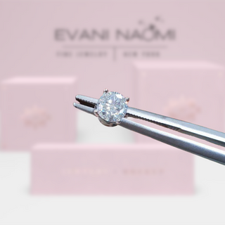 1 Piece Round-cut 0.5 ct Moissanite Diamond Earring-Evani Naomi Jewelry