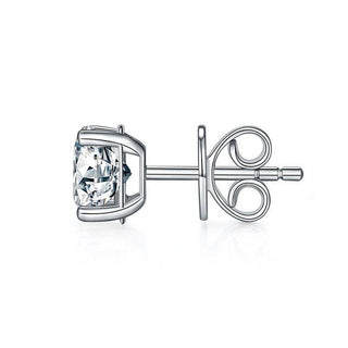 1 Piece Round-cut 1.0 ct Moissanite Diamond Earrings-Evani Naomi Jewelry