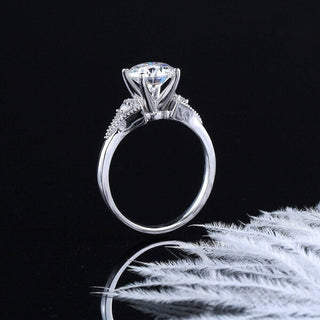 10K White Gold 1.5ct Moissanite Engagement Ring Evani Naomi Jewelry