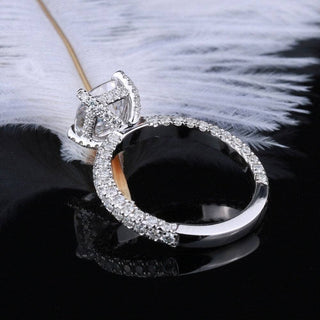 14K White gold 1.5ct Cushion Cushion Cut Moissanite Engagement Ring Evani Naomi Jewelry