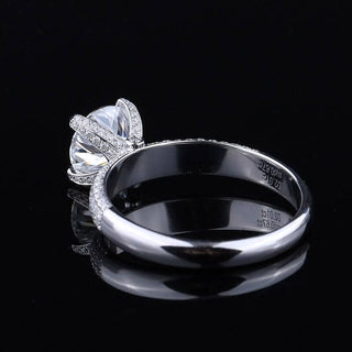 18K White Gold 1ct Round Moissanite Engagement Ring Evani Naomi Jewelry