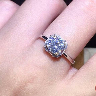 1ct Moissanite Cushion Engagement Ring Evani Naomi Jewelry