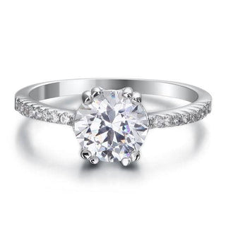2.00 ct Half Eternity Diamond Engagement Ring Evani Naomi Jewelry