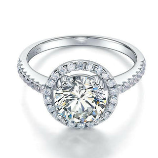 2.00 ct Round-cut Diamond Halo Ring Evani Naomi Jewelry