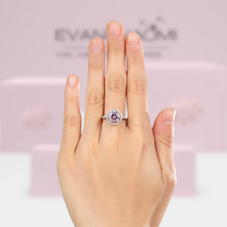 2.00 ct Round-cut Diamond Halo Ring Evani Naomi Jewelry