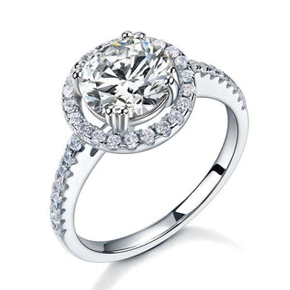 2.00 ct Round-cut Diamond Halo Ring Evani Naomi Jewelry