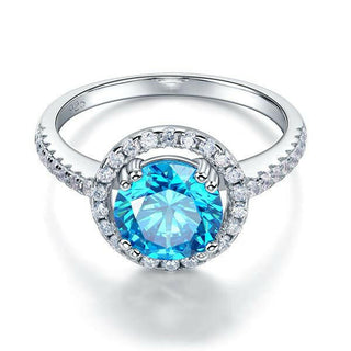 2.00 ct Round-cut Diamond Halo Ring Evani Naomi Jewelry